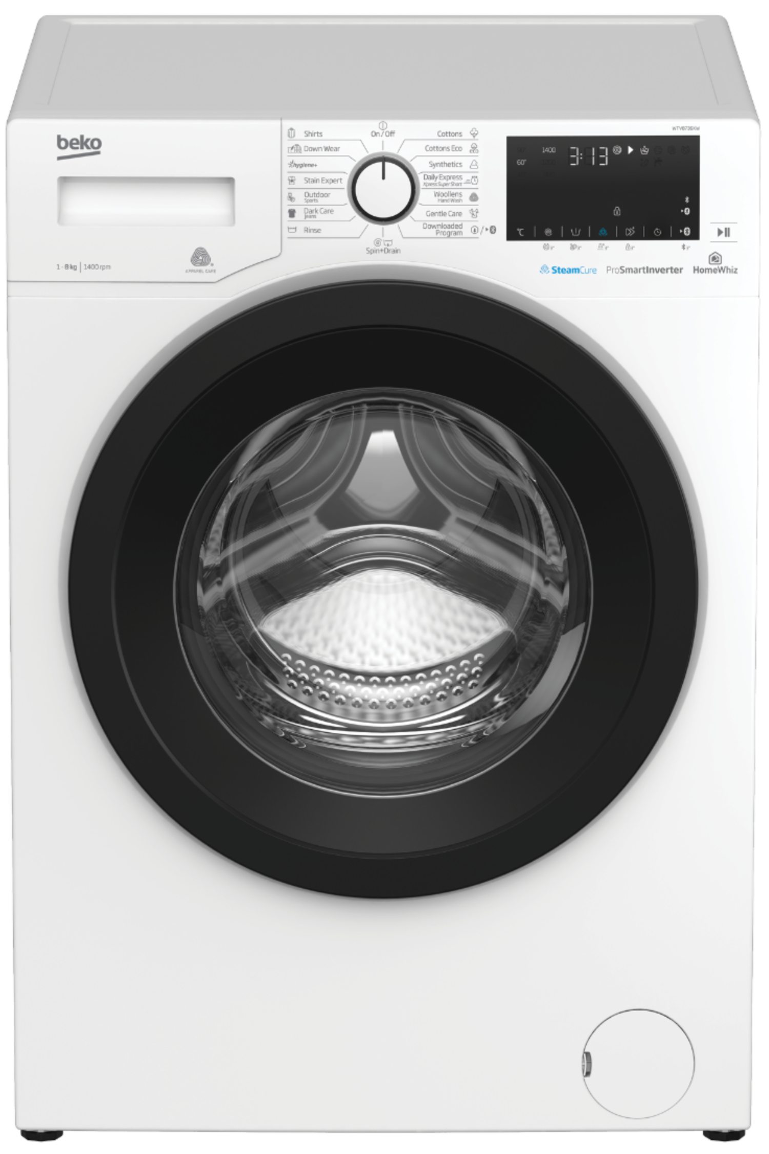 لباسشویی بکو 8 کیلو سفید مدل WTV8736XW