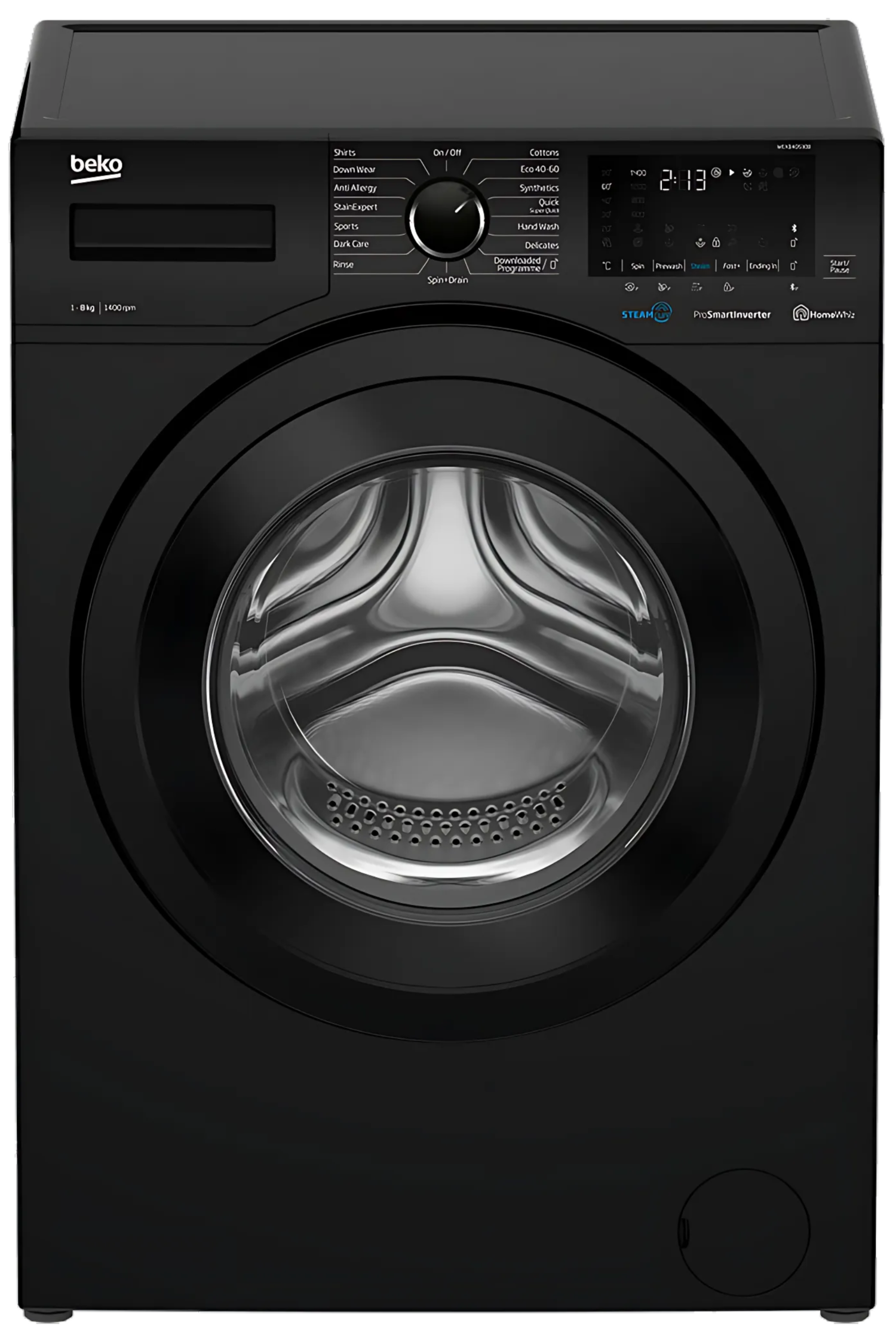 لباسشویی بکو 8 کیلو مشکی مدل WEX840530B